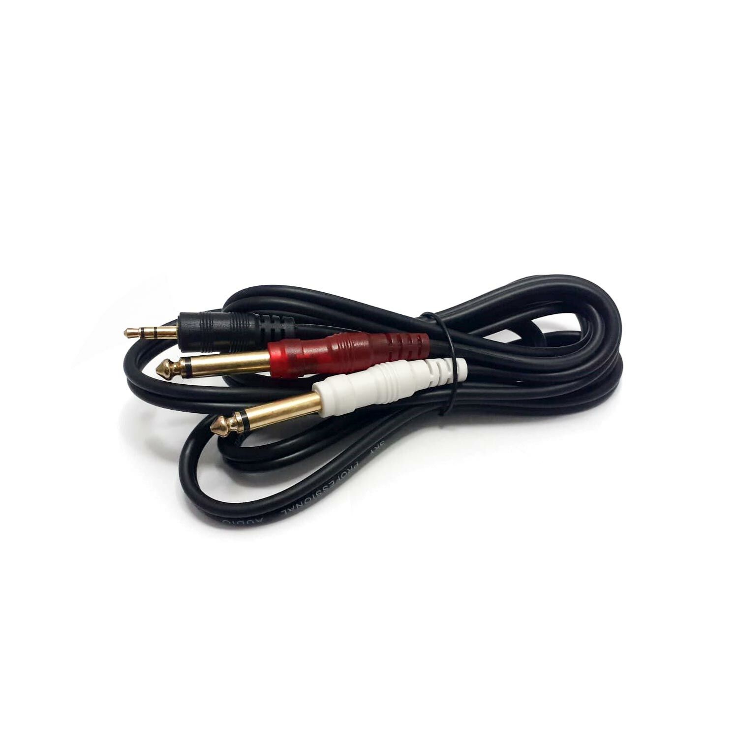 ANFİ KABLO PC JACK MONO 2X6.3MM AUX STEREO 1X3.5MM 1.8MT POLAXTOR