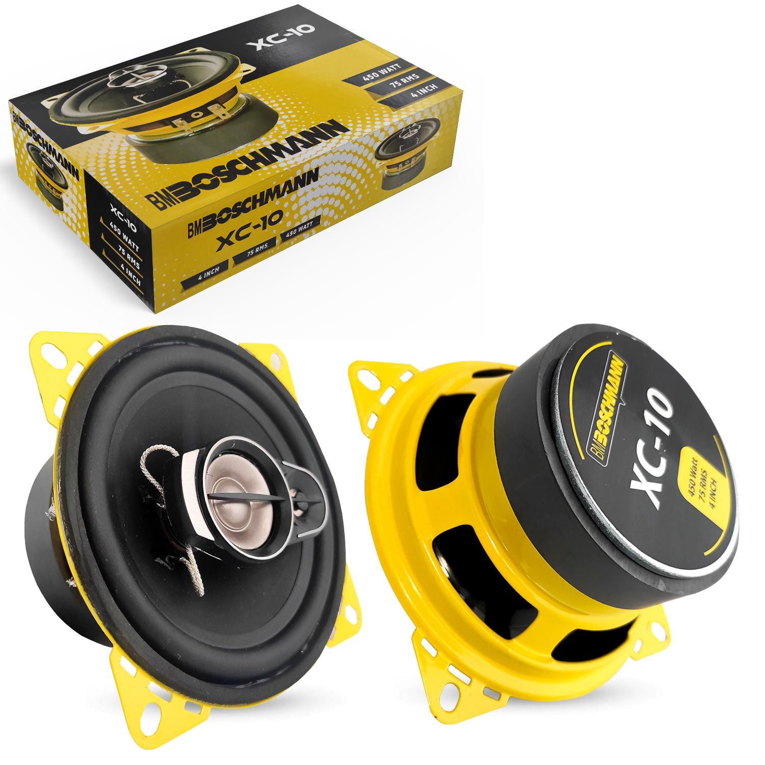 OTO HOPARLÖR 10CM 450W TWEETERLİ 2 ADET BOSCHMANN XC-10