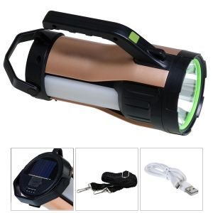 EL FENERİ PROJEKTÖR SOLAR ŞARJLI 10W BEYAZ KIRMIZI+COB LED RANCHI HEL RC-T96