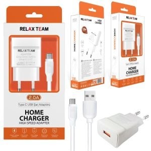 TELEFON ŞARJ ALETİ SET QUİCK TYPE-C 2A RELAX TEAM