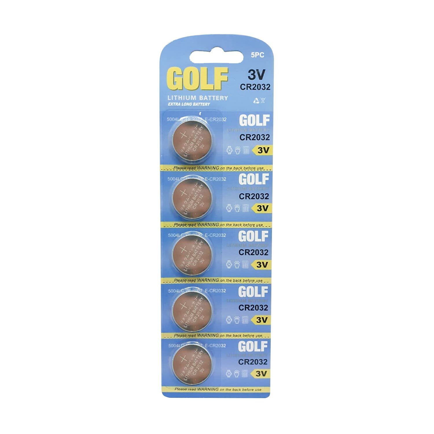 PİL DÜĞME 2032 3V (BEŞLİ PAKET) GOLF