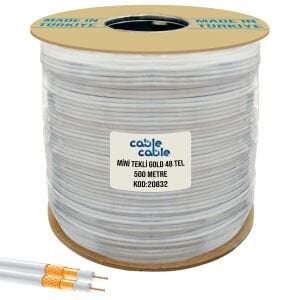 ANTEN KABLOSU RG58/U4 MİNİ ÇİFTLİ GOLD 500MT CABLECABLE