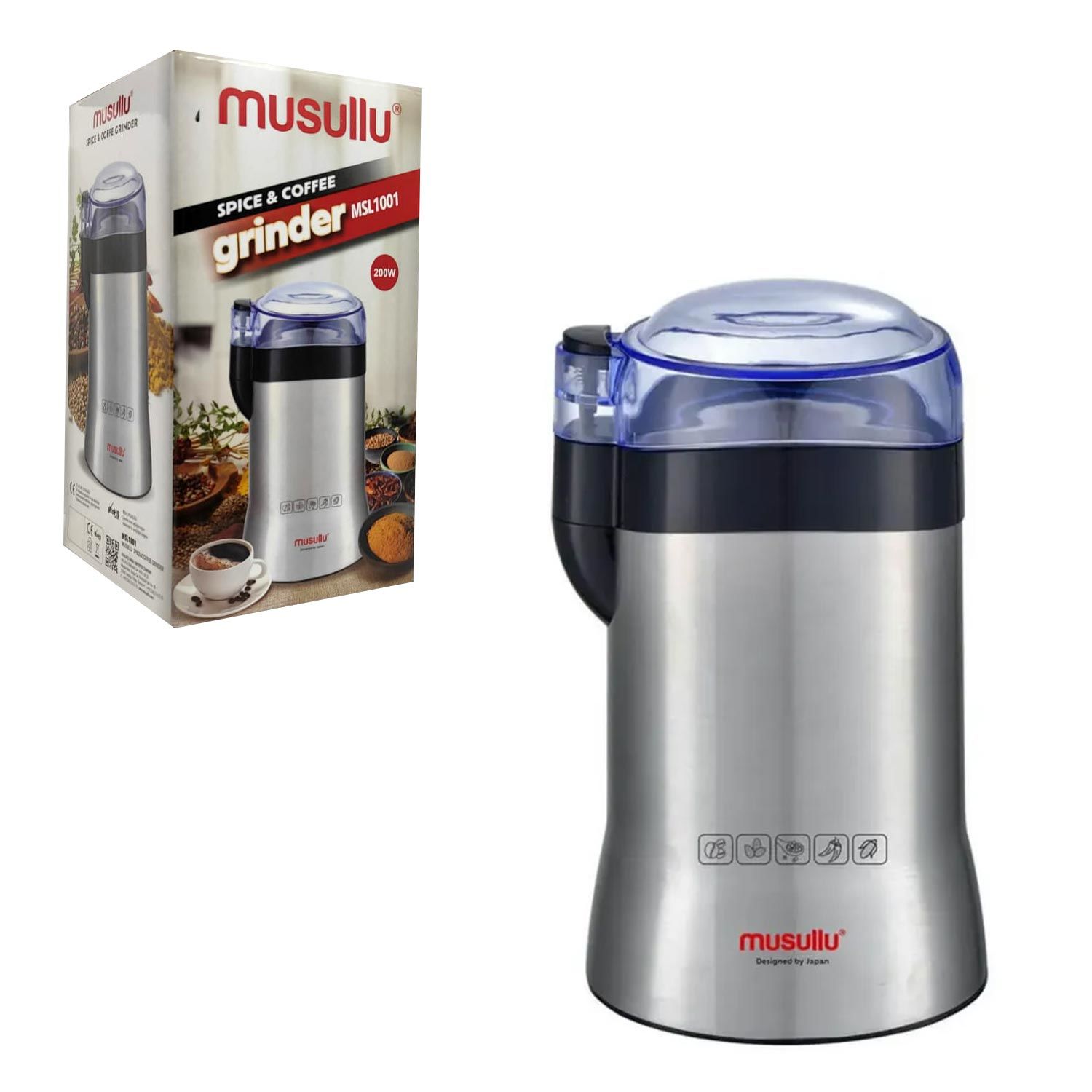 KAHVE VE BAHARAT ÖĞÜTÜCÜ MAKİNESİ 200W MUSULLU MSL-1001