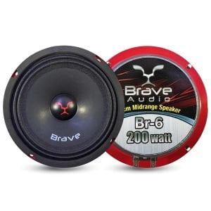 OTO MIDRANGE 16CM 200W 2 ADET KIRMIZI BRAVE BR-6