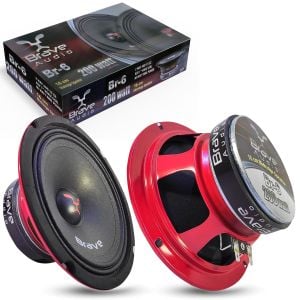 OTO MIDRANGE 16CM 200W 2 ADET KIRMIZI BRAVE BR-6