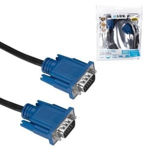 S-LİNK SL-VGA16 Vga Kablo 15 Pin Erkek Filtreli 1.5 Metre