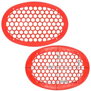 HOPARLÖR KAPAK OVAL KIRMIZI PLASTİK (2 ADET)