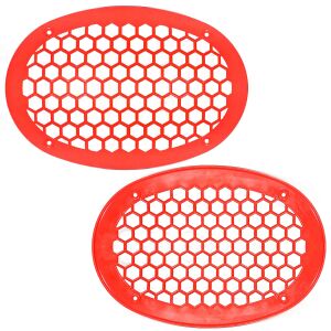 HOPARLÖR KAPAK OVAL KIRMIZI PLASTİK (2 ADET)