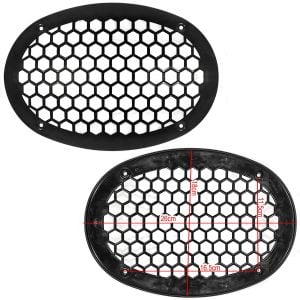 HOPARLÖR KAPAK OVAL SİYAH PLASTİK (2 ADET)