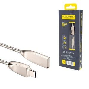 ŞARJ KABLO TYPE-C 2.1A METAL 1MT POWERWAY CX-03