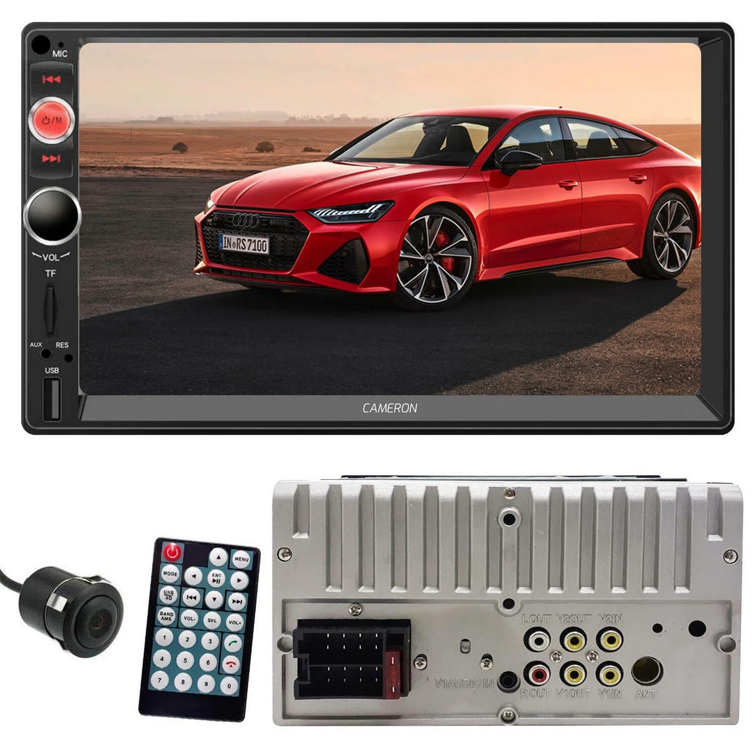 DOUBLE TEYP 7 4X60W MİRRORLİNK BT/USB/SD/MP5/AUX/FM KAMERALI CAMERON CM-7388