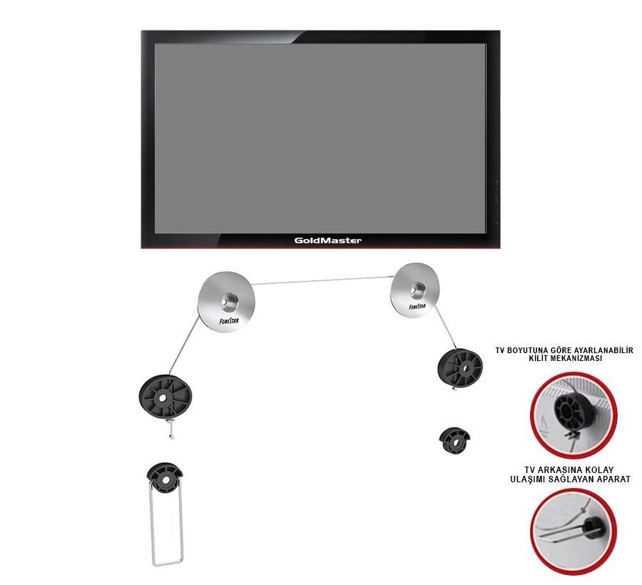 LCD ASKI APARATI SLİM 13/70 ÇELİK HALATLI GOLDMASTER