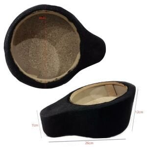 BOŞ KABİN 16CM HOPARLÖR 5CM TWEETER YUVALI SET YÜKSELTME SİYAH MDF (2 ADET)