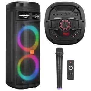AKTİF SEYYAR ANFİ UHF EL MİKROFONLU 30W BT/USB/SD/AUX/FM/MIC LEDLİ MİKADO MD-BT106