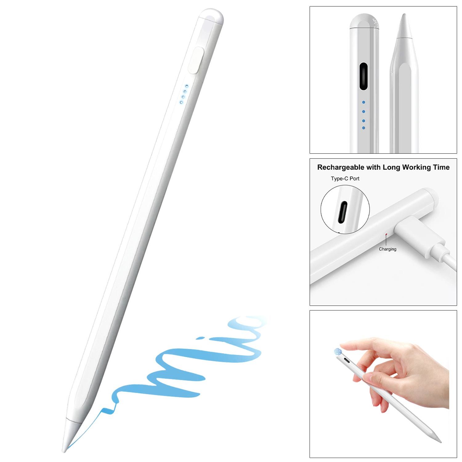 CONCORD C-41 Universal Stylus Kalem Şarjlı For İos Android Windows