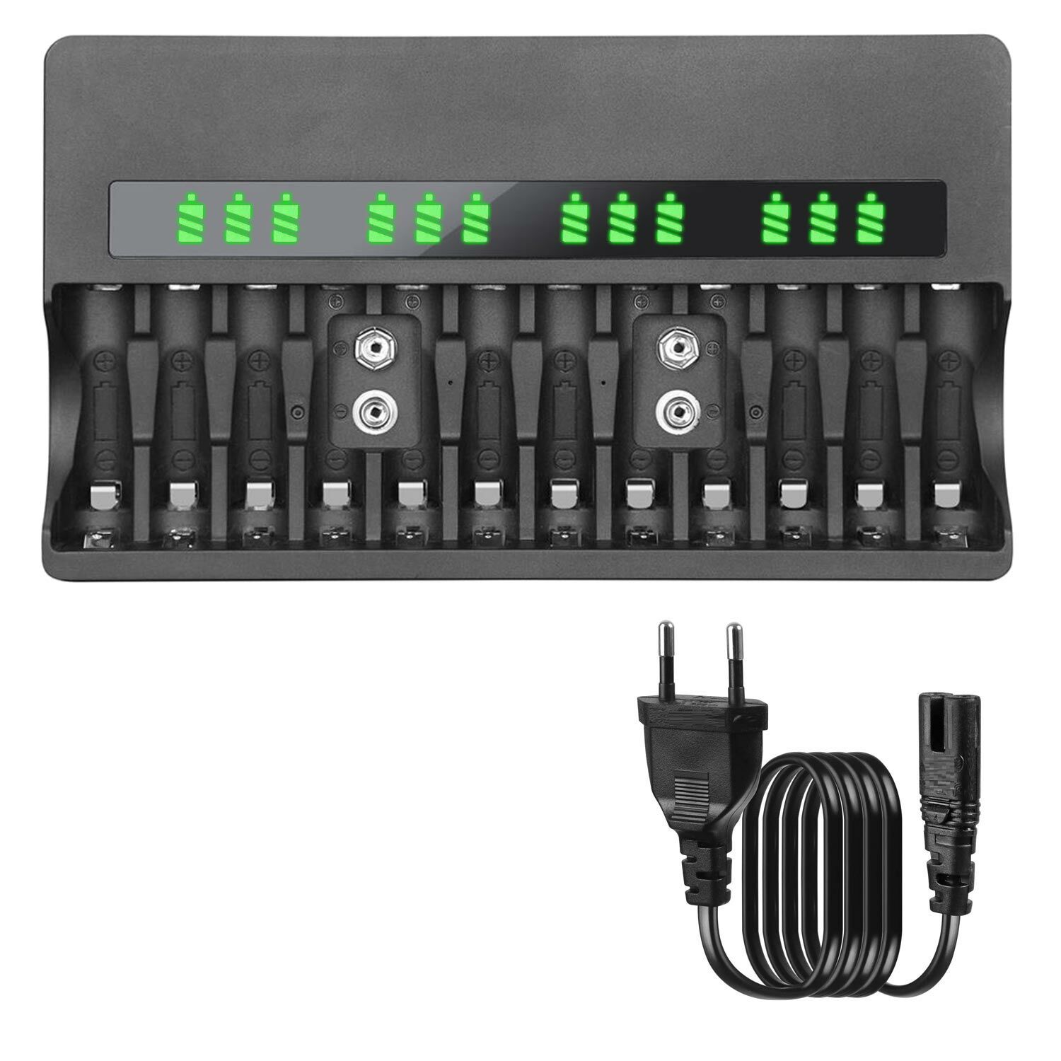 PİL ŞARJ CİHAZI HIZLI UNIVERSAL EKRANLI 9V/AA/AAA Nİ-MH Nİ-CD Lİ-İON BESTON BST-C9028WL