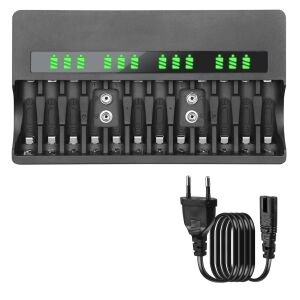 PİL ŞARJ CİHAZI HIZLI UNIVERSAL EKRANLI 9V/AA/AAA Nİ-MH Nİ-CD Lİ-İON BESTON BST-C9028WL