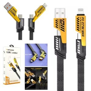 SPRANGE SR-C75 Data Şarj Kablosu Usb-A Type-C İphone PD27W 75W 1 Metre Örgülü