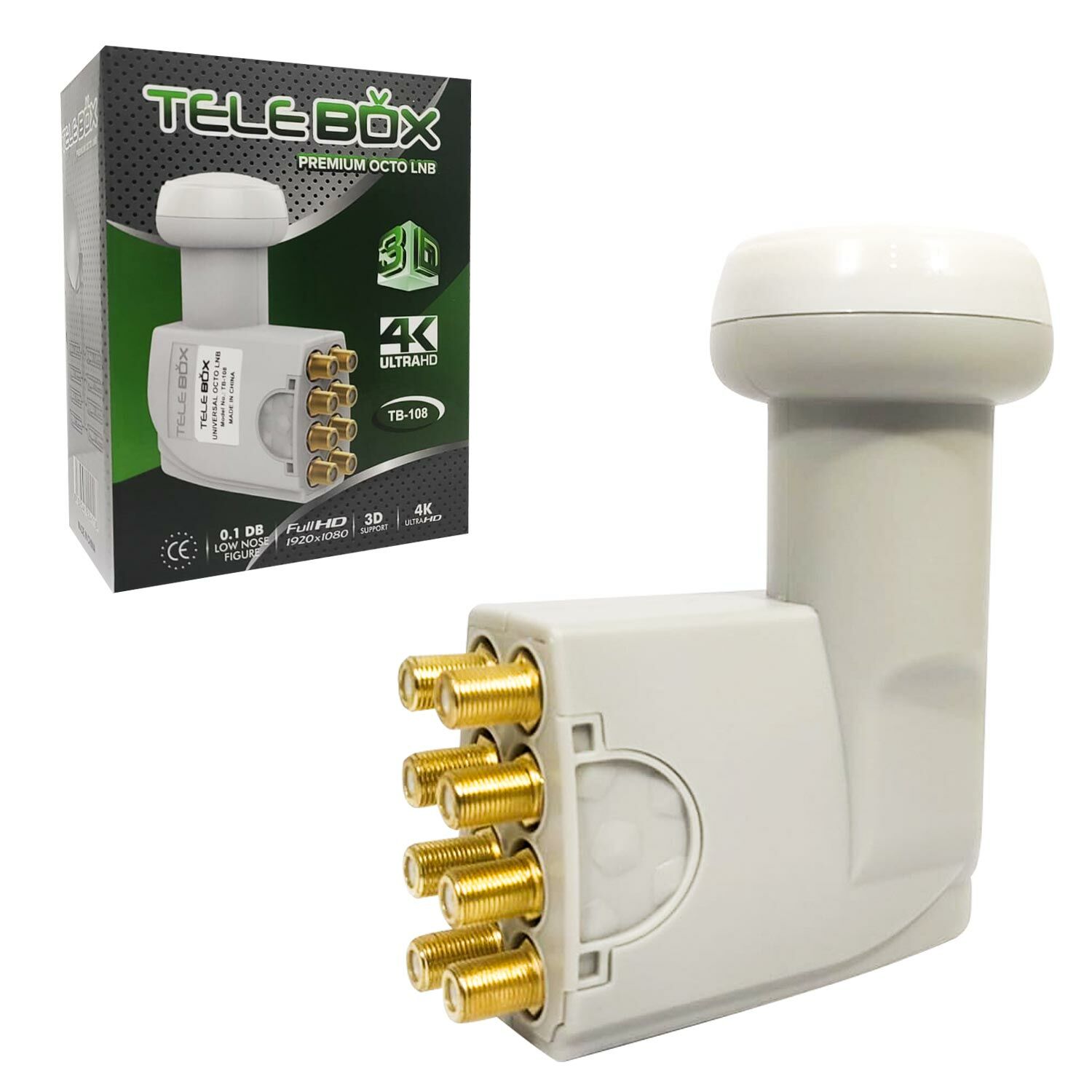 LNB SEKİZLİ (OCTO) GOLD 0.1DB 3D 4K TELEBOX TB-108