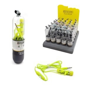 KULAKİÇİ KULAKLIK MİKROFONLU 3.5MM STANDLI 30 ADET ESCOM EGM-6