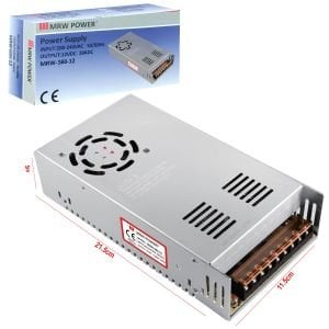 ADAPTÖR 12V 30A METAL KASA FANLI MRW-360-12