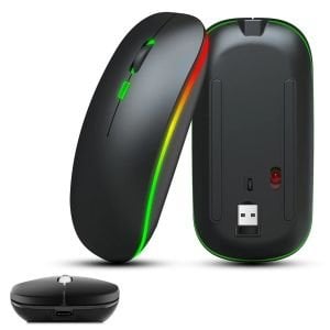 SPRANGE SR-M1 Şarjlı Kablosuz Mouse Bluetooth 2.4Ghz 1600 Dpi Ledli