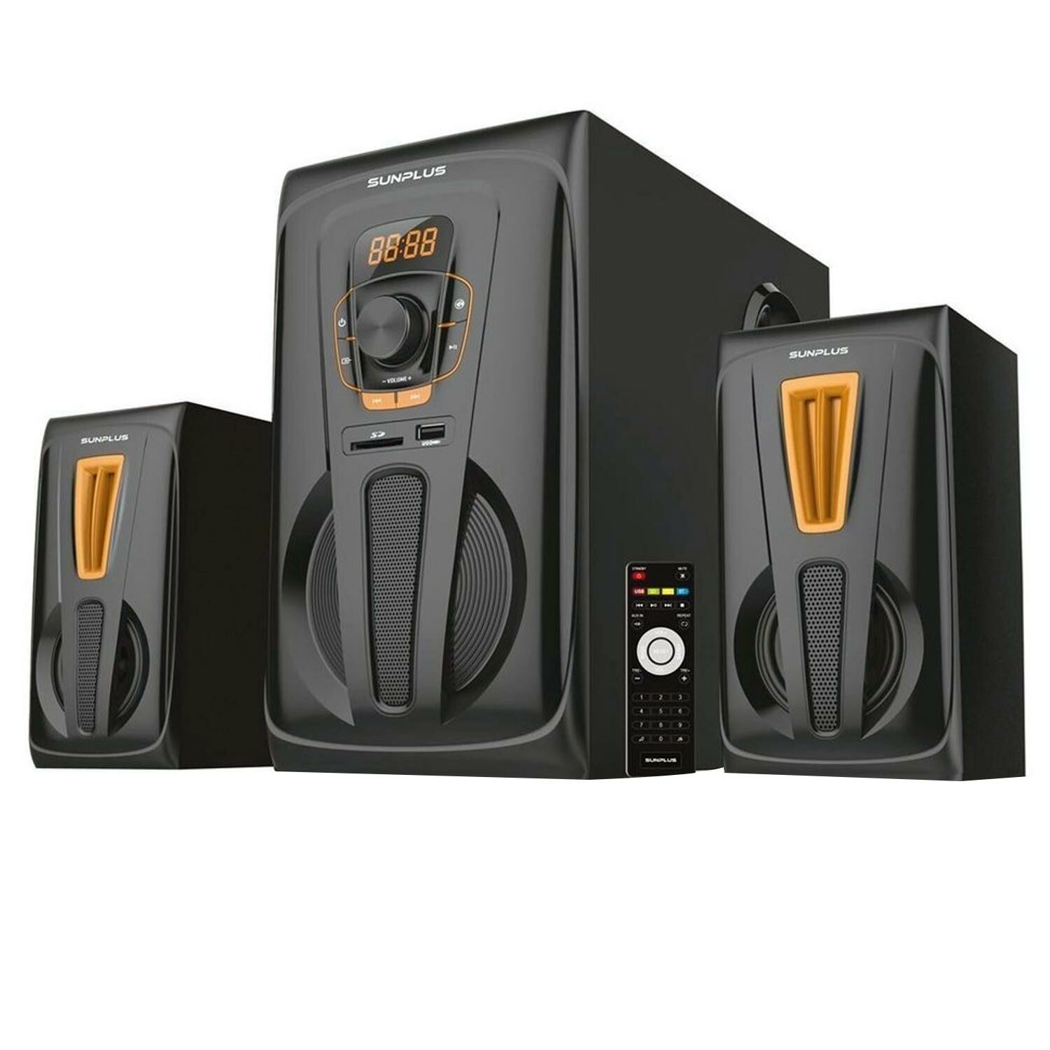 SES SİSTEMİ 2+1 BLUETOOTH USB/SD/FM 300W KUMANDA SUNPLUS SP-2140