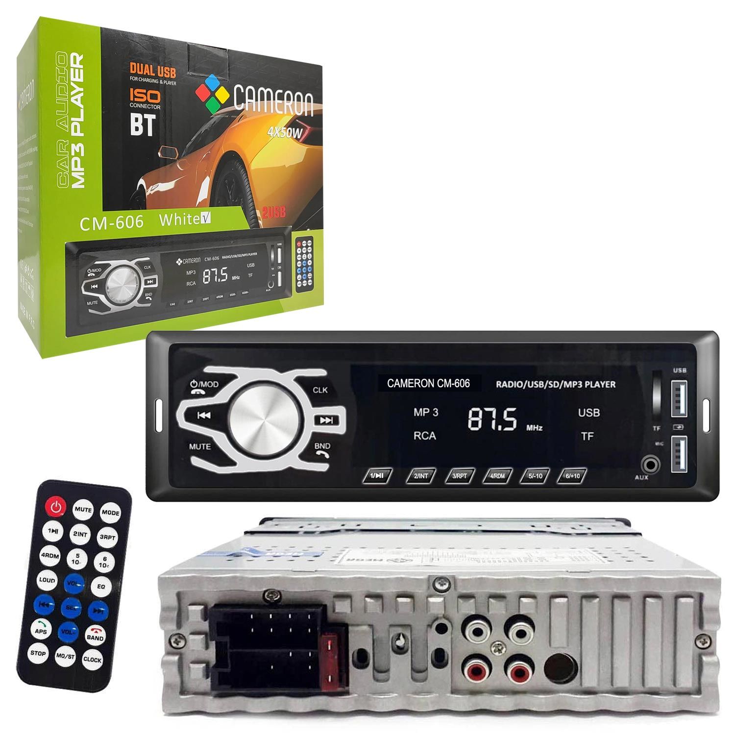 OTO TEYP 4X50W 2XUSB ŞARJLI BT/SD/FM/AUX CAMERON CM-606