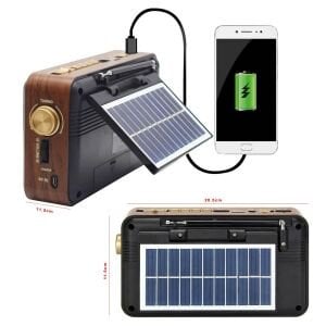 RADYO SOLAR ŞARJLI BT/USB/SD/AUX CAMERON CM-320BT