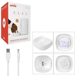 UMIE UM-PF2021A Kedi Köpek Besleyici 6 Litre Sesli Mesaj Otomatik Yem Kabı Wifi + Bluetooth Tuya Destekli