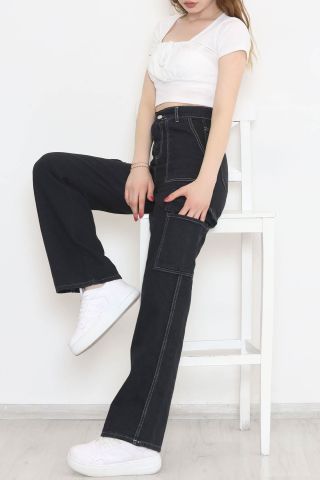 Kargo Cepli Palazzo Kot Pantolon Füme1 - 10212.925.