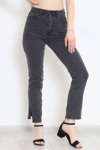 Paça Yırtmaçlı Kot Pantolon Füme - 10267.1184.