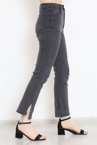 Paça Yırtmaçlı Kot Pantolon Füme - 10267.1184.