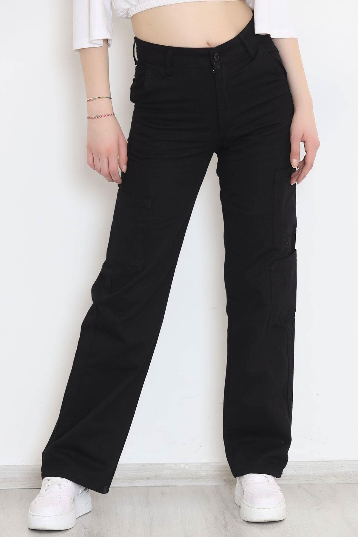 Kargo Cepli Kot Pantolon Siyah - 4303.1184.