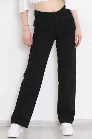 Kargo Cepli Kot Pantolon Siyah - 4303.1184.