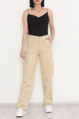 Kargo Cepli Kot Pantolon  Camel - 064.1184.