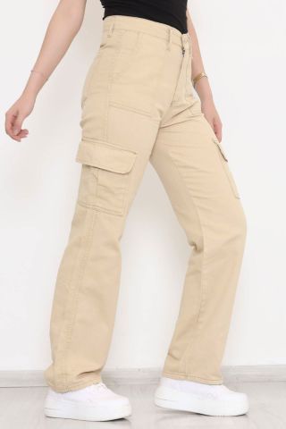 Kargo Cepli Kot Pantolon  Camel - 064.1184.