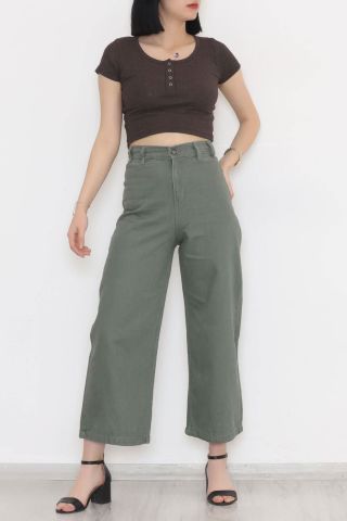 Bol Paça Kot Pantolon Açıkhaki - 0019.1184.