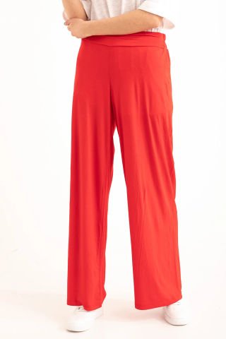 Bel Lastikli Penye Pantolon - P-018867KIRMIZI