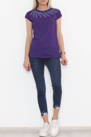 Yaka Pul Detaylı Bluz Koyumor - 11532.599.