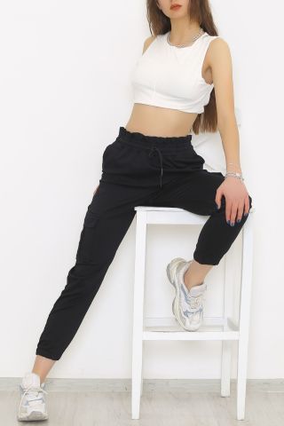 Beli Lastikli Kargo Pantolon Siyah - 8984.160.