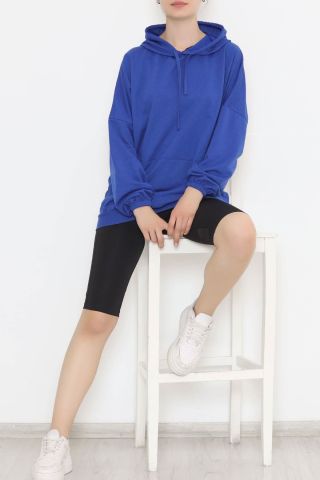 2 İplik Kapşonlu Sweat Saks - 10202.253.