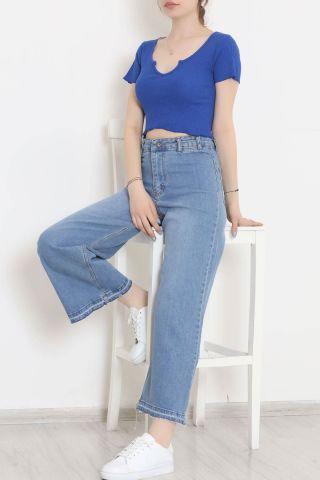 Göğüs Dekolteli Bluz Saks - 10983.1567.