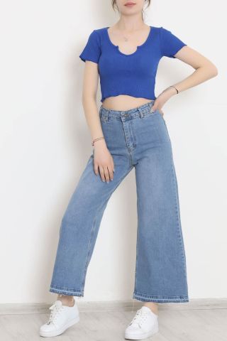 Göğüs Dekolteli Bluz Saks - 10983.1567.