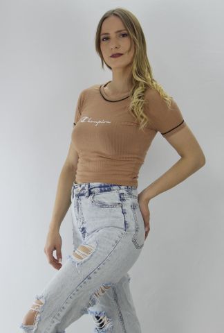Önü Nakış Crop Body Vizon - 6846.39