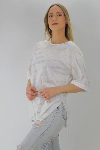 Varak Too Coll Baskılı Tişört Beyaz - 8868.199