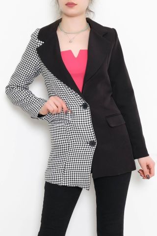 Çift Renk Blazer Ceket Siyah - 4285.1174.
