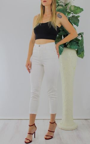 Mom Jean Kot Pantolon Beyaz - 1174.110