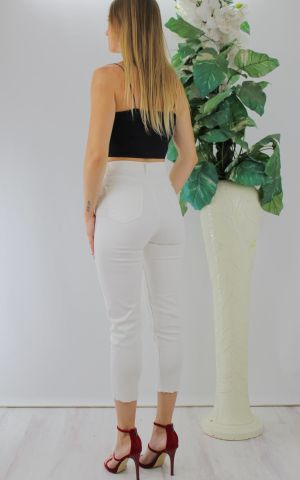 Mom Jean Kot Pantolon Beyaz - 1174.110