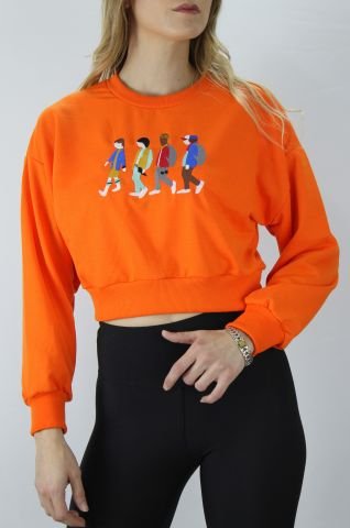 Nakışlı Sweat Turuncu - 140.993.